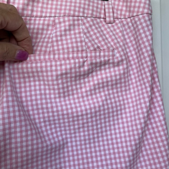 •Talbots• Perfect Crop Pink Gingham Pants - Size 8P - Picture 6 of 8